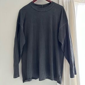 Free people black/grey long sleeve top